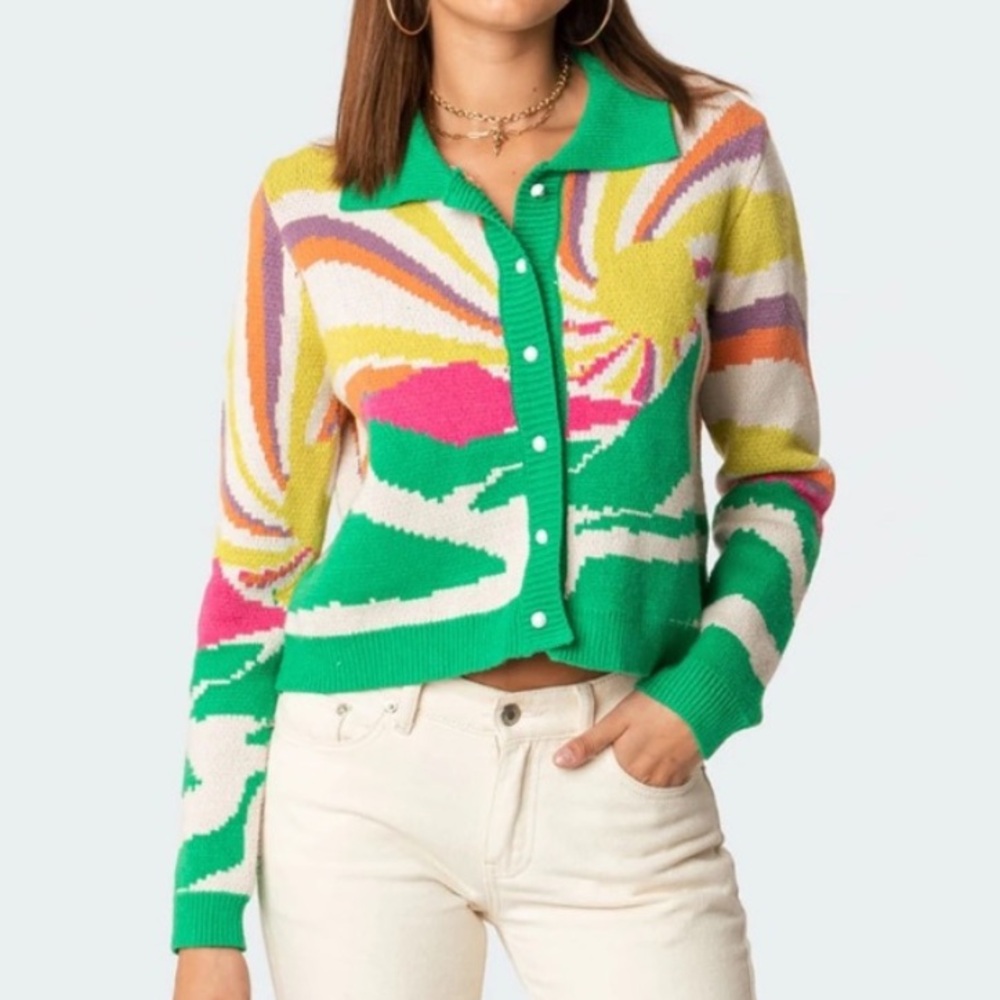Edikted Colorful Cardigan in Medium
